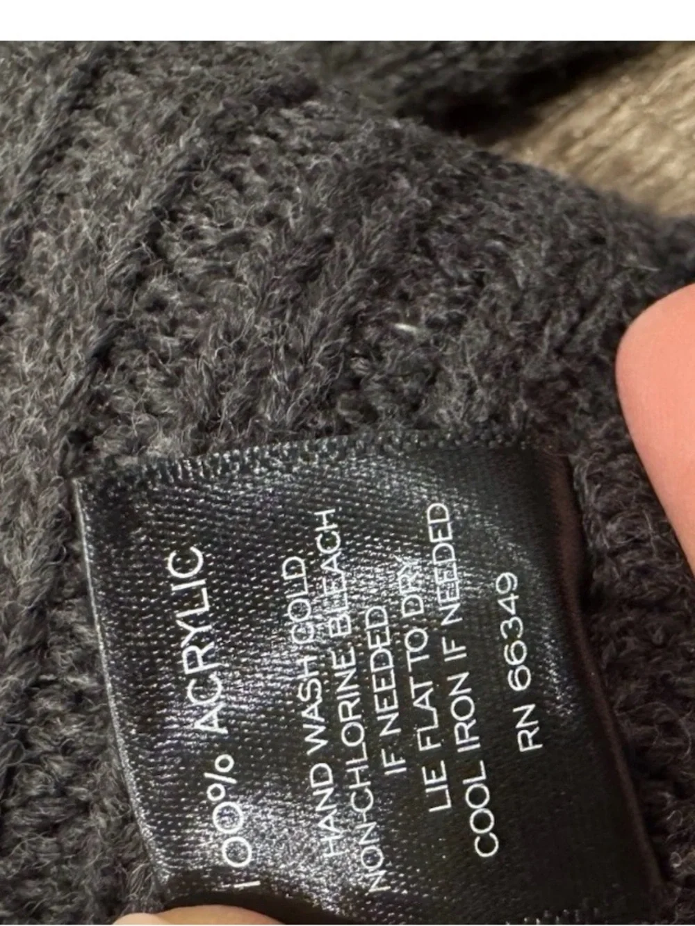 Bloomingdales Womens Knit Fingerless Gloves Convertible Mittens Gray